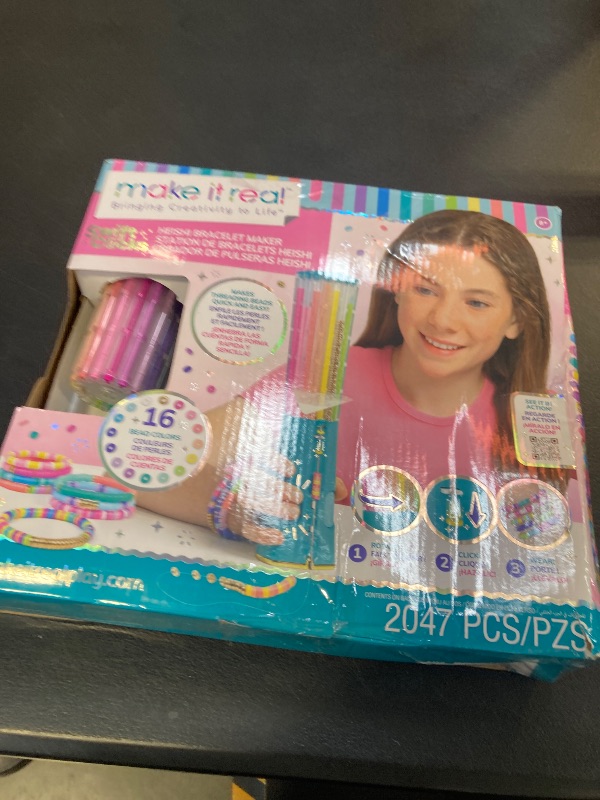 Photo 1 of Make It Real: Swift Clicks - Heishi Bracelet Maker - 2047pc, DIY Jewelry Craft Kit, Design & Make 23 Bead Bracelets, Rotate-Click-Wear, Girls Kids 8+