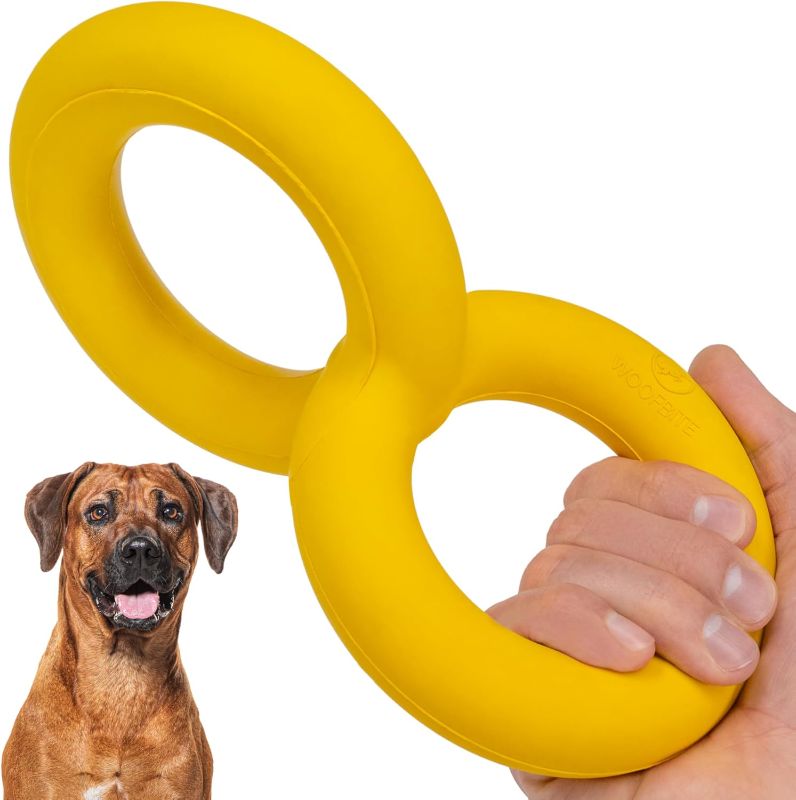 Photo 1 of Tug Rings – Indestructible Dog Toy for Aggressive Chewers – Durable Power Chewer Toy – Tough, Heavy Duty Natural Rubber – Safe & Non-Toxic Medium/Large Breed – 6.5in