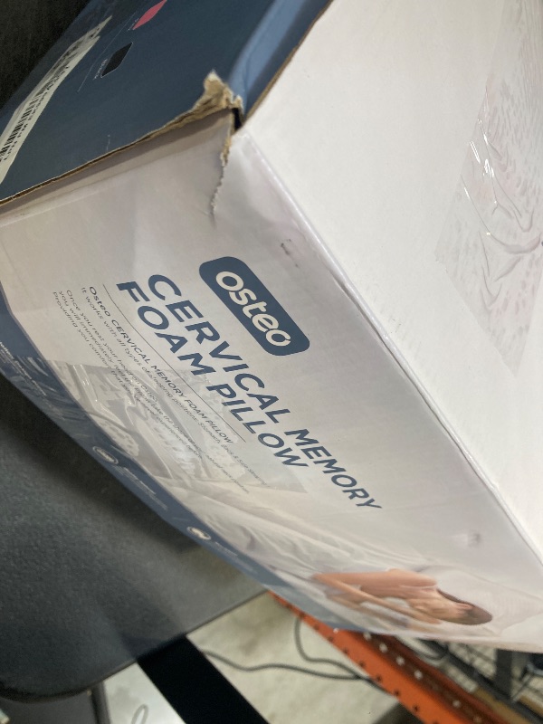 Photo 1 of Osteo Cervical Pillow for Neck Pain Relief, Hollow Design Odorless Memory Foam Pillows with Cooling Case, Adjustable Orthopedic Bed Pillow for Sleeping, Support for Side Back Sleepers