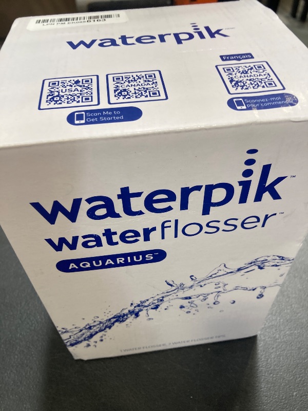 Photo 1 of Waterpik Aquarius Water Flosser For Teeth Cleaning, Gums, Braces, Dental Care, Electric Power With 10 Settings, 7 Tips For Multiple Users And Needs, ADA Accepted, Blue WP-663, Packaging May Vary
