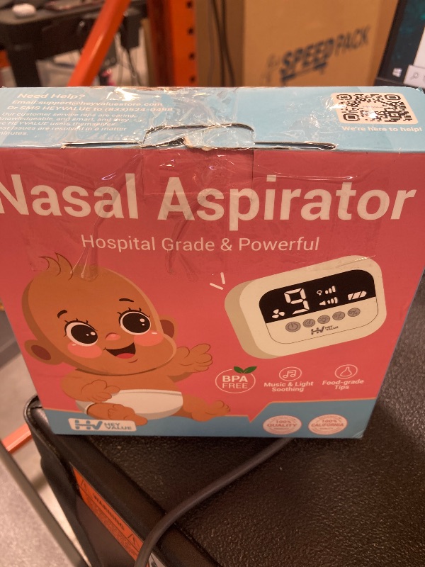 Photo 1 of HEYVALUE Nasal Aspirator for Baby, Hospital Grade Nose Sucker with 9 Levels Suction, Night Light and Nursery Rhyme Soothing Function, Electric Nose Suction for Baby with Food-Grade Silicone Tips