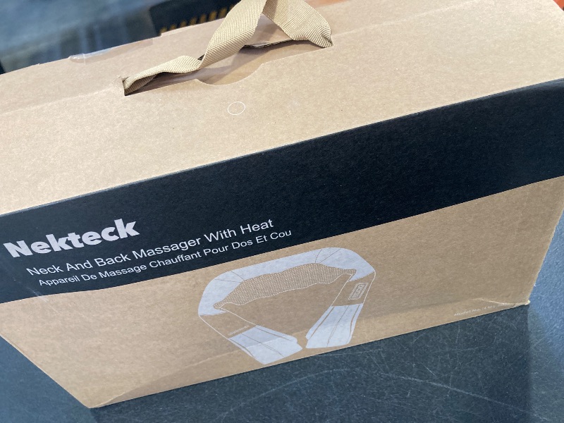 Photo 1 of Missing power cord----------------Shiatsu Neck and Back Massager with Soothing Heat, Nekteck Electric Deep Tissue 3D Kneading Massage Pillow for Shoulder, Leg, Body Muscle Pain Relief, Home, Office, and Car Use