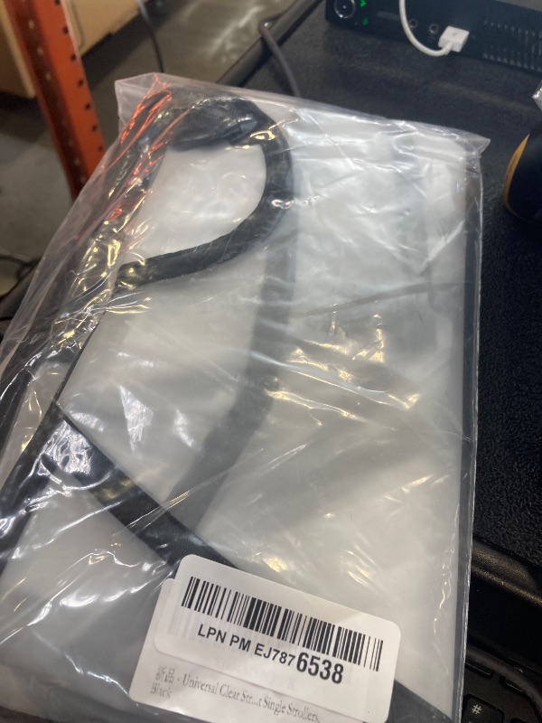 Photo 1 of Universal Clear Stroller Rain Cover, No-Zip Waterproof Stroller Cover - Food Grade EVA & Frosted PVC, Baby Travel Weather Shield, Breathable Rain Cover for Most Single Strollers, Black