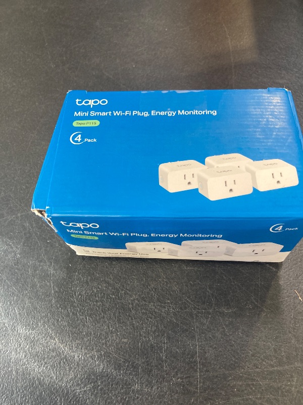 Photo 1 of TP-Link ???? Smart Plug Wi-Fi Mini, Energy Monitoring, Compatible with Alexa & Google Home & Samsung SmartThings, Timer, 15A/1800W Max, ETL Certified, 2.4G Wi-Fi Only, Tapo P115(4-Pack)