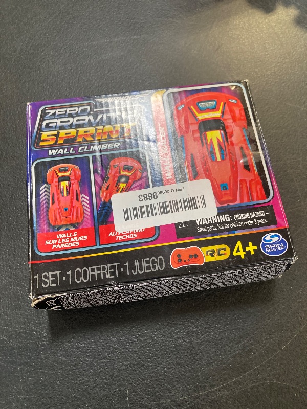 Photo 1 of Air Hogs, Zero Gravity Sprint RC Car Wall Climber, Red USB Micro B Rechargeable Indoor Wall Racer, Over 4-Inches, Kids Toys for Kids Ages 4 and up
