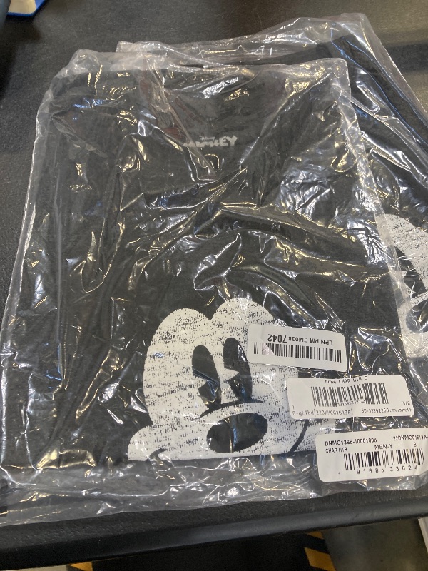 Photo 1 of Disney Men's Full Size Mickey Mouse Distressed Look T-Shirt, Char HTR, S