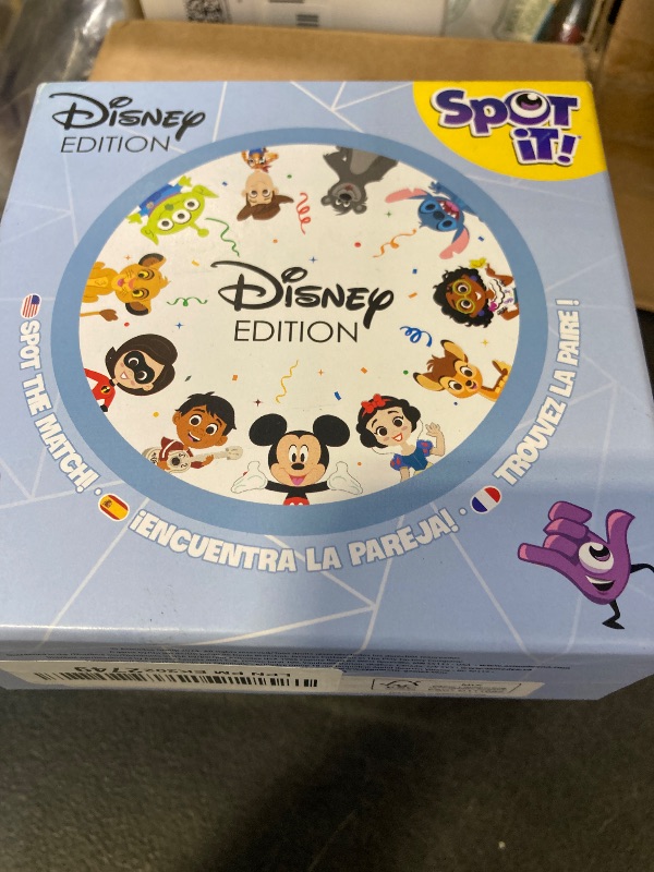 Photo 1 of Asmodee Spot It! Disney Card Game Eco-Blister Edition, 5-in-1 Visual Perception Game for Quick Reflexes and Family Fun, Ages 6+, 2-8 Players, 10 Minute Playtime