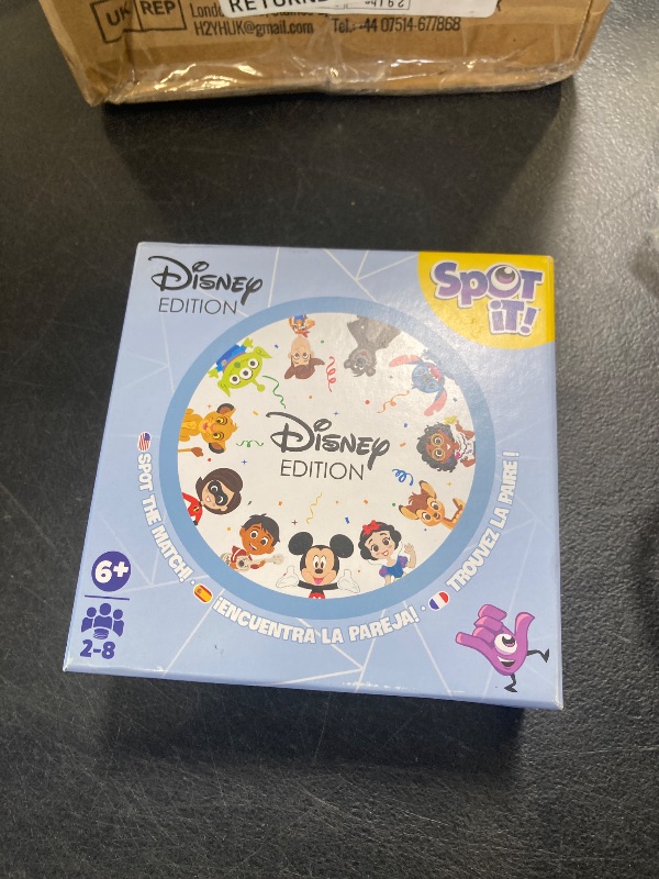 Photo 1 of Asmodee Spot It! Disney Card Game Eco-Blister Edition, 5-in-1 Visual Perception Game for Quick Reflexes and Family Fun, Ages 6+, 2-8 Players, 10 Minute Playtime