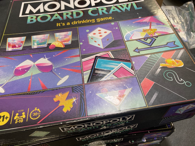 Photo 1 of Monopoly Board Crawl Game | Official Monopoly Drinking Game for Adults Only | Ages 21+ | for 2-10 Players | 30 Mins. | Hilarious Adult Party Games