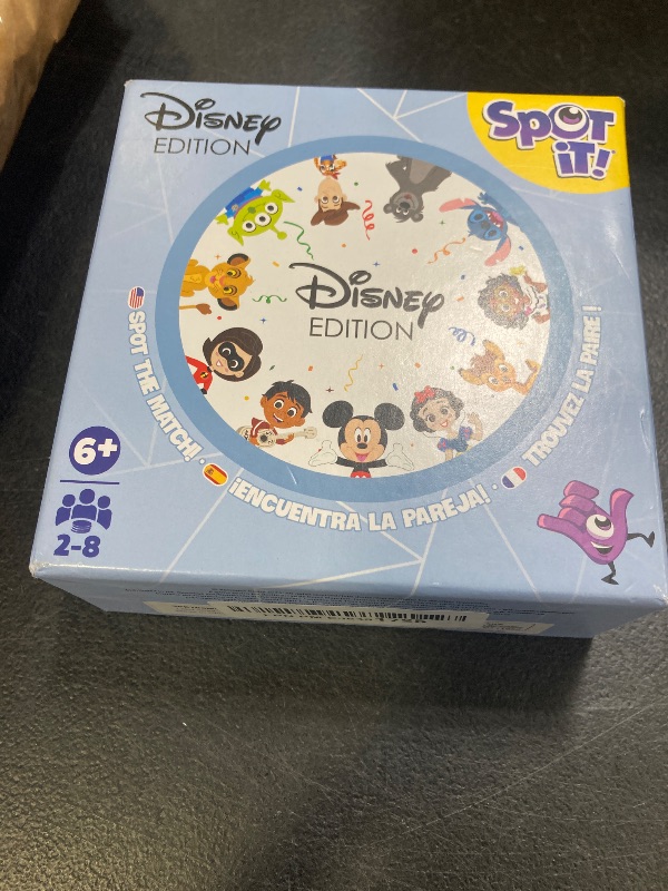 Photo 1 of Asmodee Spot It! Disney Card Game Eco-Blister Edition, 5-in-1 Visual Perception Game for Quick Reflexes and Family Fun, Ages 6+, 2-8 Players, 10 Minute Playtime