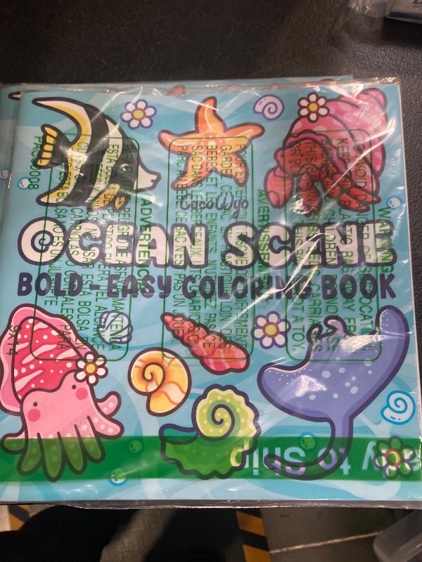 Photo 1 of Ocean Scene: Coloring Book for Adults and Kids, Bold and Easy Designs for Relaxation with Sea Life (Bold & Easy Coloring)