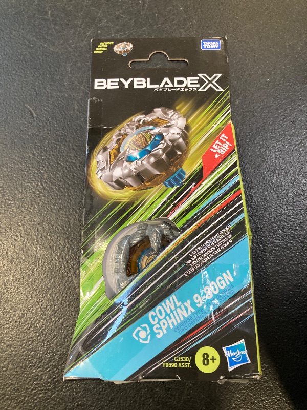 Photo 1 of Beyblade X Cowl Sphinx 9-80GN Booster Pack Set with Defense Type Top; Authentic Takara Tomy Battle Tops Games/Toys for Boys and Girls 8+