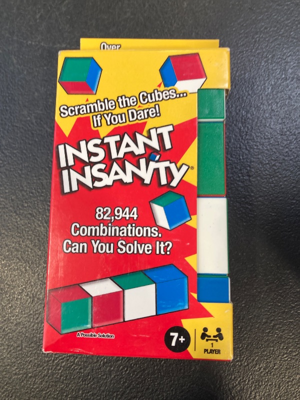 Photo 1 of Instant Insanity by Winning Moves Games USA, Classic Brain Teaser Puzzle, for 1 Player, Ages 7+