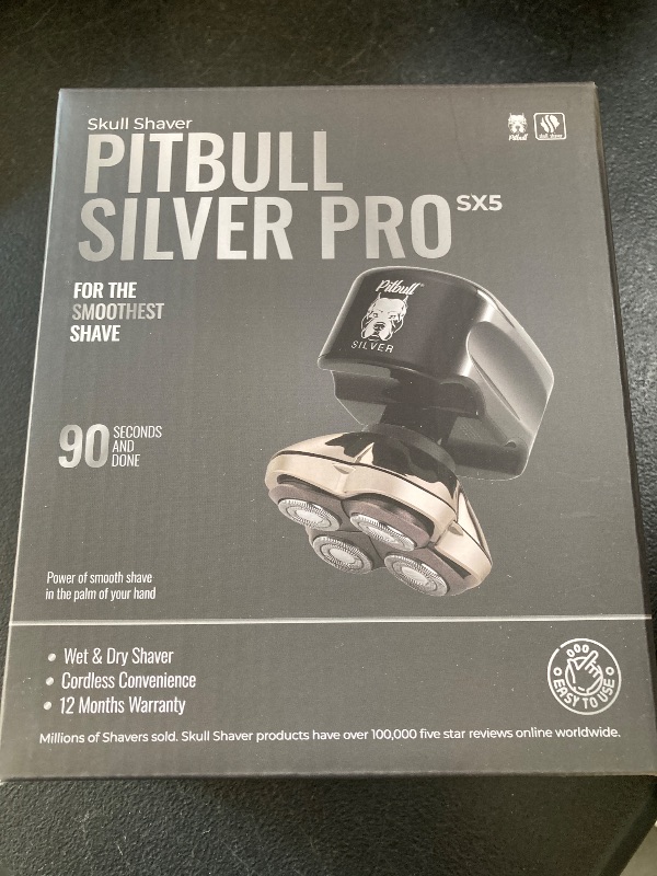 Photo 1 of Skull Shaver - Pitbull Silver PRO SX5 Head and face Shaver