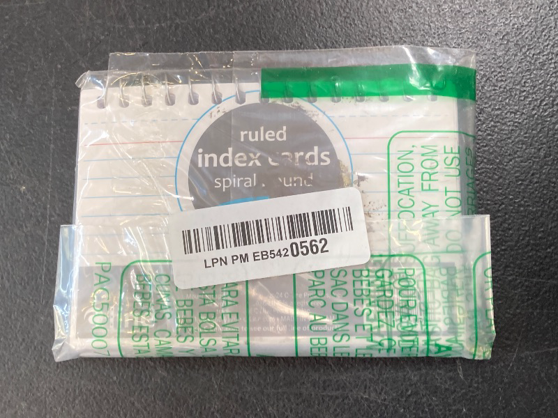 Photo 1 of C-Line 3” x 5” Spiral Bound Index Card Notebook, Ruled, 50/PK (48809)