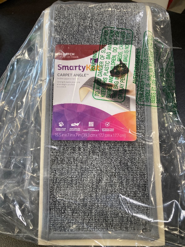 Photo 1 of SmartyKat Carpet Angle Scratch Ramp - Gray, One Size