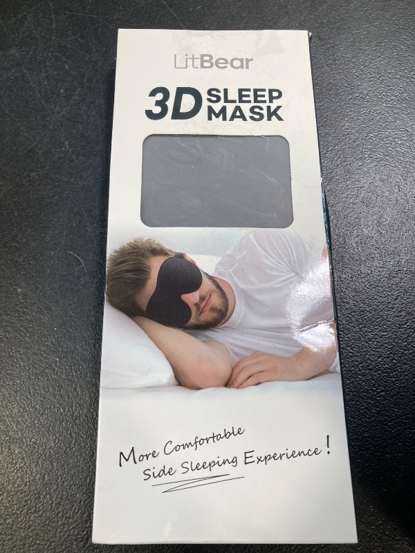 Photo 1 of LitBear Sleep Mask for Side Sleeper Women Men, Eye Mask for Sleeping Light Blocking, 3D Contoured Cup Sleeping Mask, Soft Breathable Sleep Eye Mask with Adjustable Elastic Strap for Flight Nap