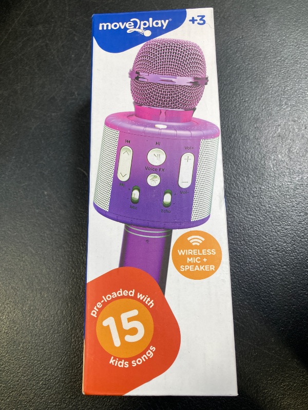 Photo 1 of Move2Play, Kids Karaoke Microphone | Includes Pre-Loaded Songs & Bluetooth | Kids Birthday Party Gift | Toy for All Ages 2, 3, 4, 5, 6+ Year Old Girls, Boys & Toddlers