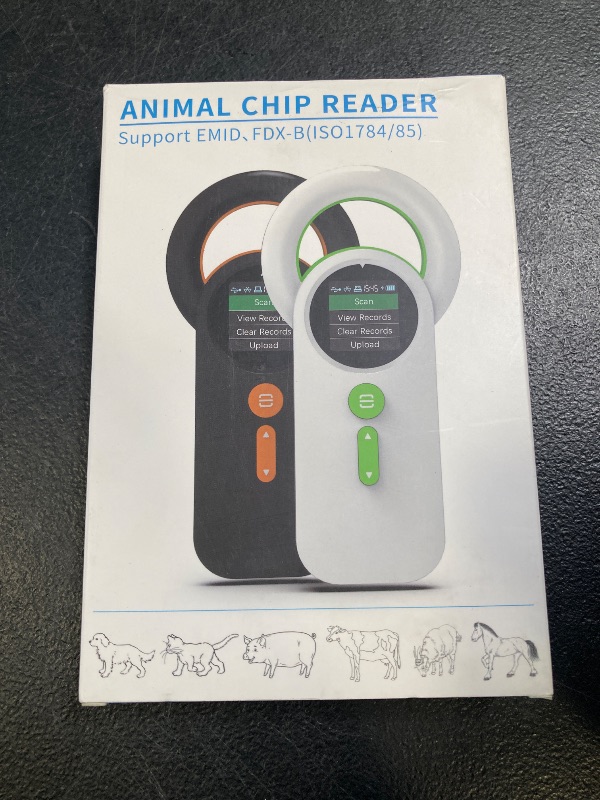 Photo 1 of Pet Microchip Scanner Rechargeable RFID EMID Micro Chip Reader Scanner (2.4GHz Wireless + Bluetooth + USB) All in one 1.44” TFT Screen Display ISO11784 / ISO11785 / FDX-B and EMID for Animal/Pet/Dog/Cat