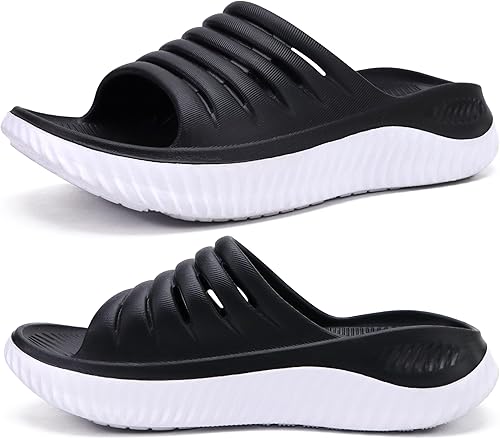 Photo 1 of KuaiLu Women's Recovery Sandals With Comfortable Plantar Fasciitis Support, Ladies Orthotic Open Toe Sport Slides Thick Cushion Reduces Stress on Feet, Joints & Back Post-Exercise - US 9 UK 7 EU 40 
