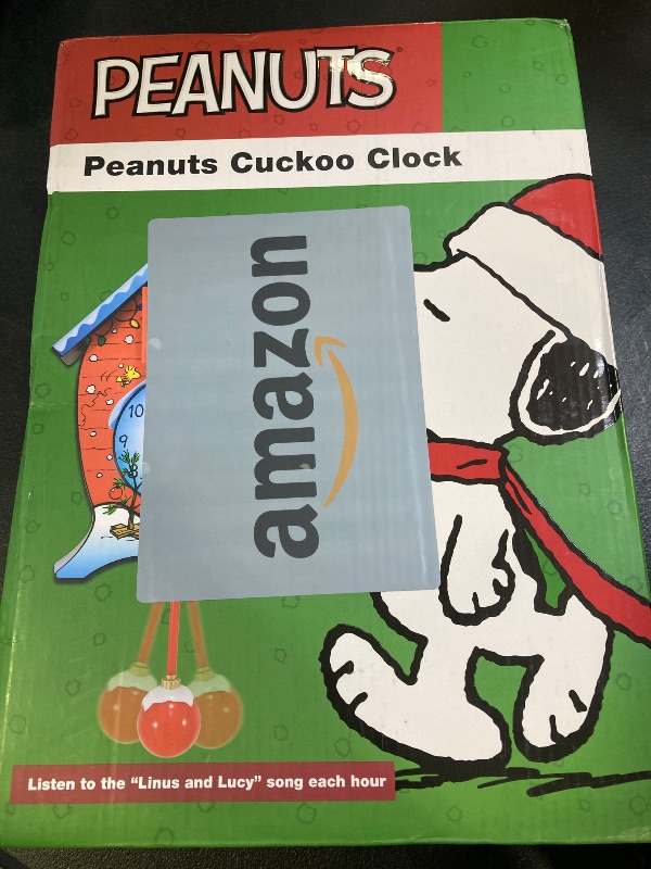 Photo 1 of Mark Feldstein Peanuts Christmas Linus and Lucy Song Cuckoo Clock 17 x 8 x 5 inches Multicolor