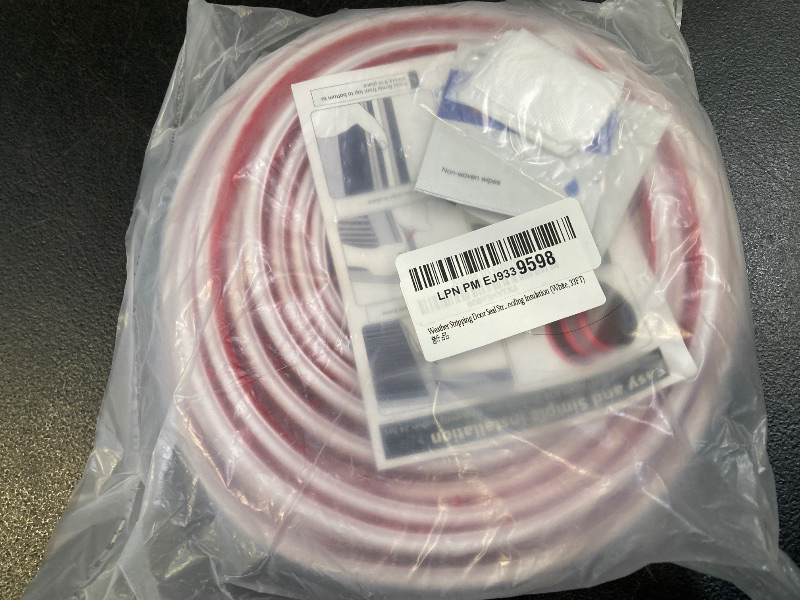Photo 1 of Weather Stripping Door Seal Strip,Door Weather Stripping,Self-Adhesive Door Seal Strip for Door Frame Weatherstripping Soundproofing Insulation Sealing Strip for Windows (White, 33FT)
