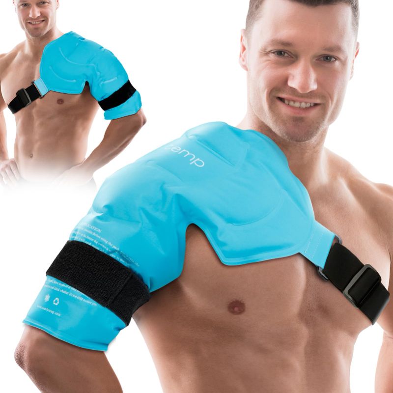 Photo 1 of Comfytemp Shoulder Ice Pack Rotator Cuff Cold Therapy Wrap, FSA HSA Eligible, Ice Packs for Injuries Reusable Gel, Instant Compression for Shoulder Pain Relief, Surgery Recovery Gifts (Large)