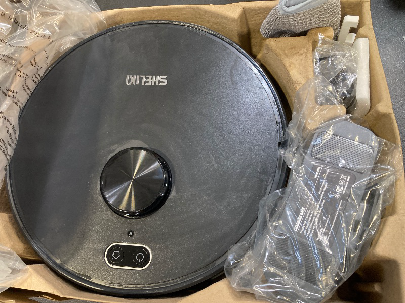 Photo 1 of Robot Vacuum and Mop, Mapping Robotic Vacuums Cleaner with LiDAR Navigation Smart & Strong Suction, WiFi/App/Alexa/Voice Control, Obstacle Avoidance, for Home, Wood/Hard Floors, Pet Hair -Grey