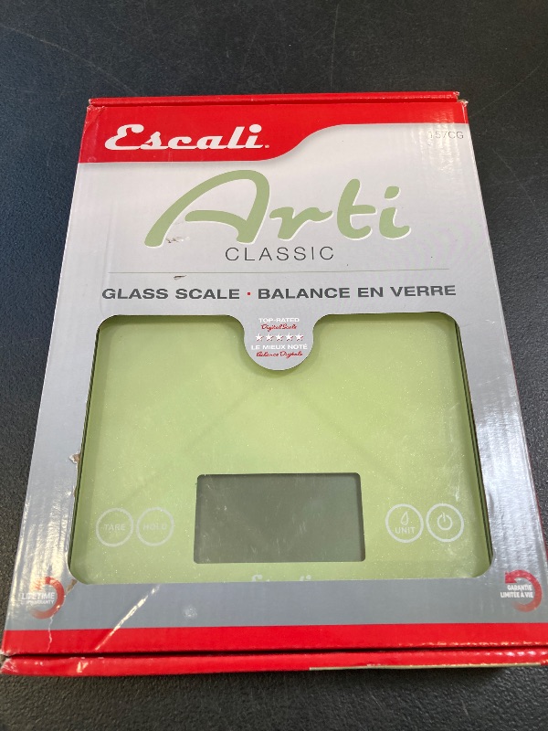 Photo 1 of Escali Arti Classic Digital Coffee Scale Espresso Scale and Countertop Food Scale, 15-Pound Capacity, Green