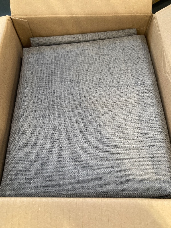 Photo 1 of NICETOWN Grizzle Gray Vintage Linen 100% Blackout Curtains for Living Room, Thermal Insulated Curtains 84" Long, Noise Reducing Window Treatment Drapes for Dining Room, 62" Wide Per Panel, Set of 2
