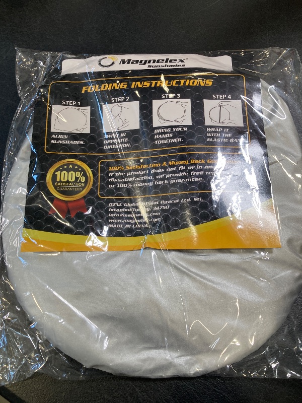 Photo 1 of Magnelex Windshield Sun Shade - Reflective Fabric Blocks Sun and Keeps Your Vehicle Cool, Foldable Sun Shield for Car Sunshade