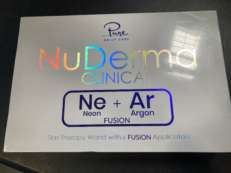 Photo 1 of NuDerma Clinical Skin Therapy Wand - Portable Skin Therapy Machine w 6 Fusion Neon + Argon Wands – Anti Aging - Clarifying - Skin Tightening & Radiance - Wrinkle Reducing