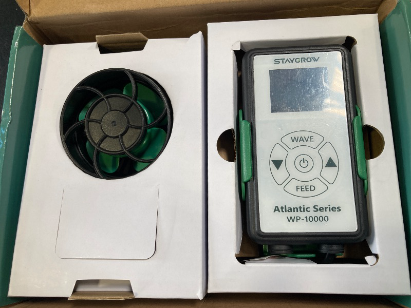 Photo 1 of STAYGROW Atlantic Series WP-10000 Wave Maker for Aquarium, DC 24V 20W 2642 GPH (10000 L/H) Powerhead, Powerful yet Silent Sine Wave Controllable Wave Pump for Fresh/Saltwater/Marine/Reef Tank Black