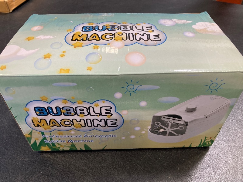 Photo 1 of Bubble Machine, Automatic 18000+ Per Minute Big Bubbles Blower Maker for Kids Toddlers with 2 Speeds,6 Wands, Operated by Plugin or Batteries for Outdoor/Indoor Birthday Parties, Wedding (White)