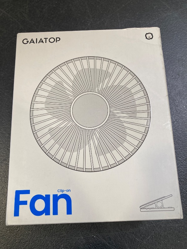 Photo 1 of Gaiatop Portable Clip on Fan Battery Operated, Small Powerful 3 Speed Quiet 360° Rotate, USB Rechargeable Mini Personal Cooling Fan for Desk Table Home Office Stroller Camping Women Gifts Black Blue
