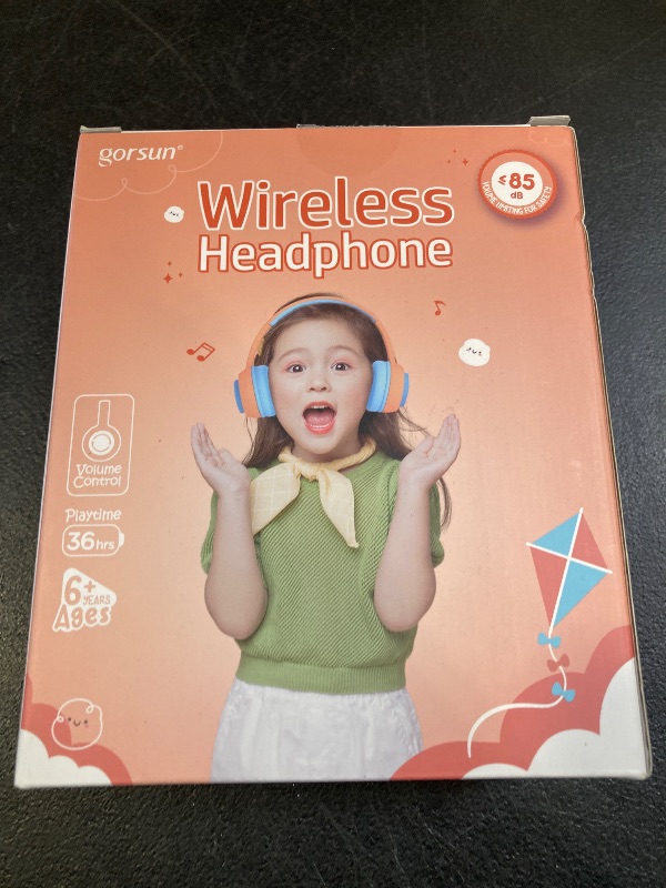 Photo 1 of gorsun Kids Bluetooth Headphones, Bluetooth 5.3, Toddler Headphones 85 dBA Safe Volume, 45H Play Time, with Microphone, Kids Wireless Headset for iPad/Tablet/Travel/School, ldeal Gift (Orange)