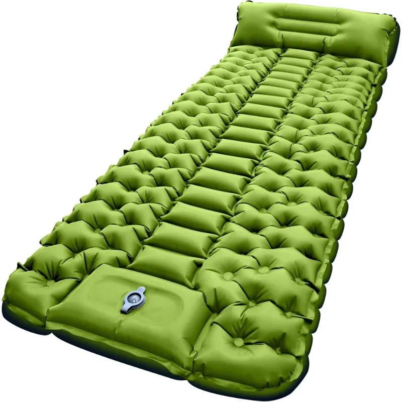 Photo 1 of Camping Sleeping Pad, Ultralight Camping Mat with Built-in Foot Pump, Comfortable Sleeping Mat for Backpacking, Car Traveling,Tent,and Hiking

