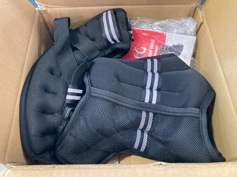 Photo 1 of ZELUS Weighted Vest, 6lb/8lb/12lb/16lb/20lb/25lb/30lb Weight Vest with Reflective Stripe for Workout, Strength Training, Running, Fitness, Muscle Building, Weight Loss, Weightlifting
