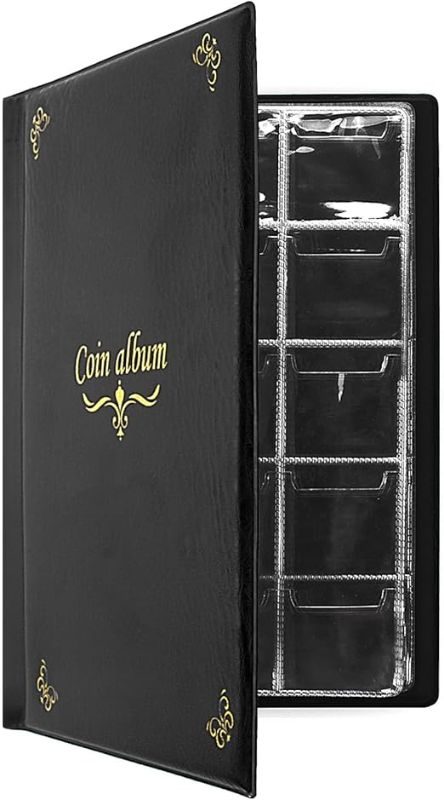 Photo 1 of Pocket Coin Album, Penny Collecting Book, Souvenir Coins Collection Holder, Ideal for Pressed Pennies Passport, Hobby Coin Collector, Money Specie Display Storage Case (English, Black)
