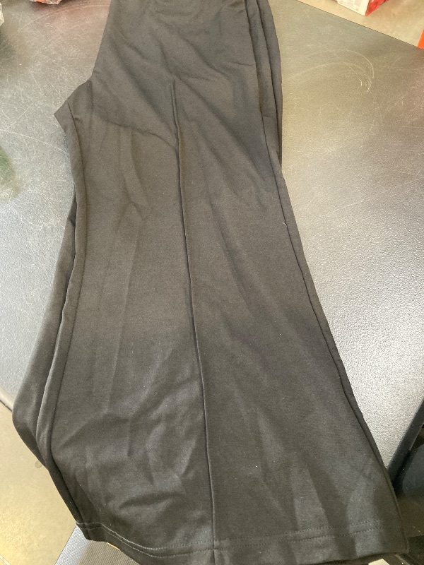 Photo 1 of Long Black Open Flare Leggings Women's Crop - XXL