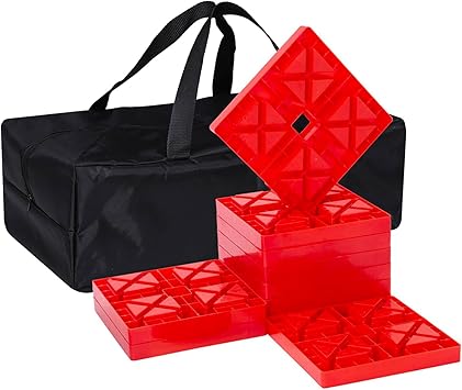 Photo 1 of Homeon Wheels 10 Packs Rv Camper Leveling Blocks, Chocks Anti-Slip Pads Design Include Camper Levelers and Carrying Bag for Camper Travel Trailer
