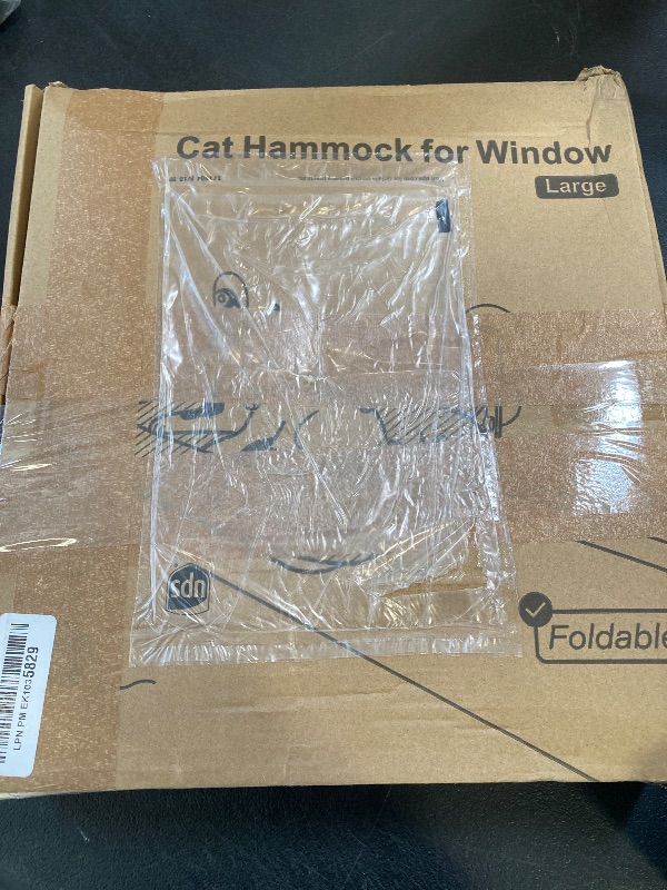 Photo 1 of Zakkart Foldable Cat Hammock for Window - Cordless, Embeded Machine Washable Bed, Robust Metal Frame - Cat Window Perch for Large Cats and Kittens (White Bolster Bed, Large)