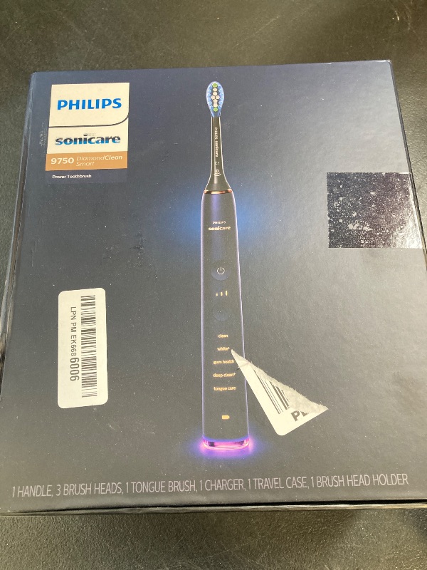 Photo 1 of Philips Sonicare DiamondClean Smart 9750 Rechargeable Electric Power Toothbrush, Lunar Blue, HX9954/56