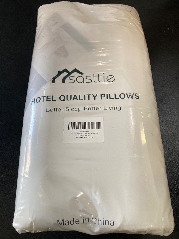 Photo 1 of Sasttie Pillows Queen Size Set of 2, Bed Pillows for Side, Back, and Stomach Sleepers - Oeko-Tex Certified Down Alternative Plump Filling - Hotel Quality and Machine Washable, 20x30 Inches, 2 Pack
