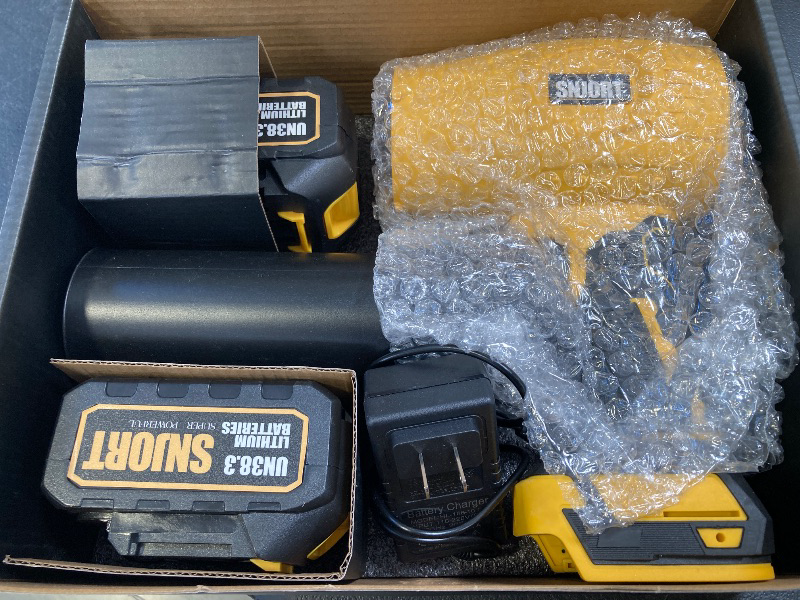Photo 1 of Leaf Blower Cordless with Battery and Charger, 500,000 RPM, Extended Nozzle, Lightweight Handheld Design, Turbo Jet Blower for Patio Cleaning
