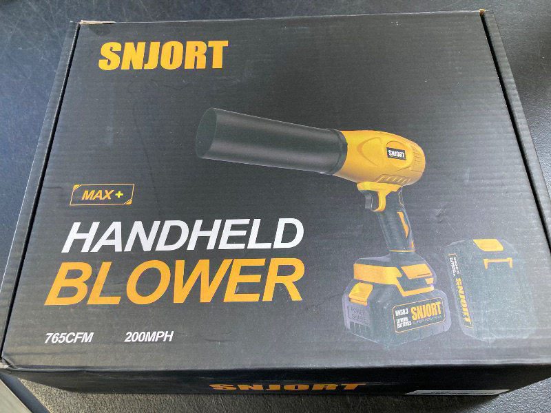 Photo 1 of Leaf Blower Cordless with Battery and Charger, 500,000 RPM, Extended Nozzle, Lightweight Handheld Design, Turbo Jet Blower for Patio Cleaning