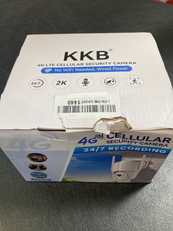 Photo 1 of KKB 4G LTE Cellular Security Camera, Wired Cellular Cam Built-in SIM Card for Outdoor/Indoor, Unlimited Data Plan, No WiFi Security Cameras 2K Color Night Vision, 24/7 Recording, PIR Motion Detection