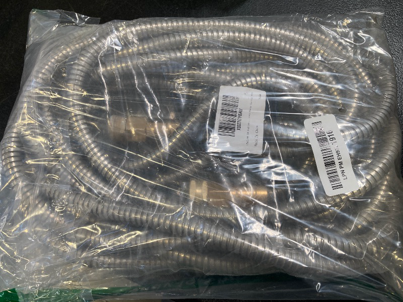 Photo 1 of BEAULIFE 304 Stainless Steel Metal Garden Hose 25 Feet with Brass Garden Hose Nozzle Flexible, Portable & Lightweight Kink Free Garden Water Outdoor Hose