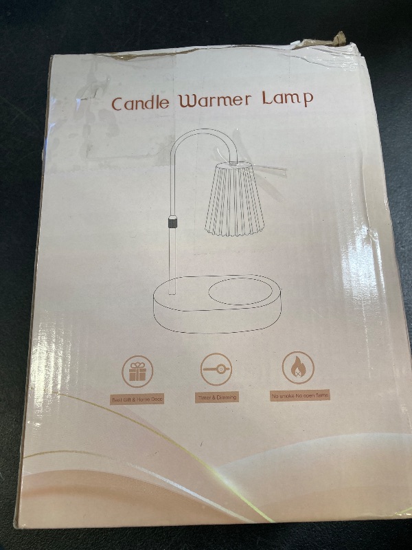 Photo 1 of Skjrvrh Candle Warmer Lamp with Timer: Electric Candles Wax Warmers Glass Lamps for Jar Candles Burner Adjustable Height and Dimmable Light Modern No Flame Scented Candle Warming Lantern, Amber