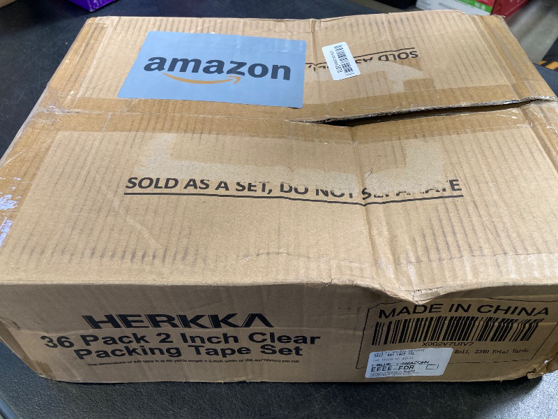 Photo 1 of HERKKA Clear Packing Tape, 24 Rolls Heavy Duty Packaging Tape for Shipping Packaging Moving Sealing, Thicker Clear Packing Tape, 1.88 inches Wide, 65 Yards Per Roll, 1560 Total Yards
